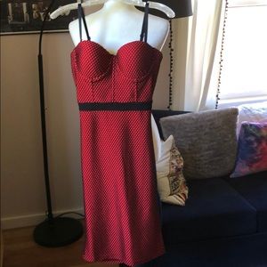 Sexy red bustier dress
